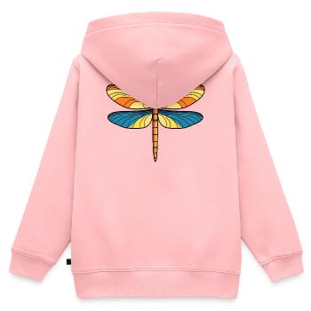 Sonnenflügel Drachenfliege - Kinder Premium Organic Zip Hoodie - Rosa - Hinten - AI Model Kid Female (0cm)