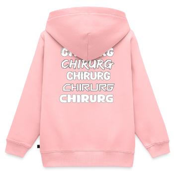 Chirurg als Beruf - Kinder Premium Organic Zip Hoodie - Rosa - Hinten - AI Model Kid Female (0cm)