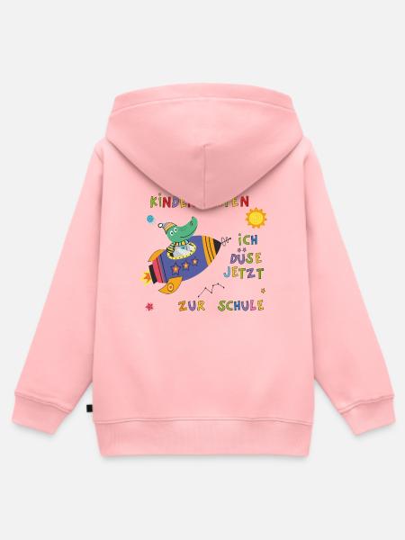 Bye Bye Kindergarten - Kinder Premium Organic Zip Hoodie - Rosa