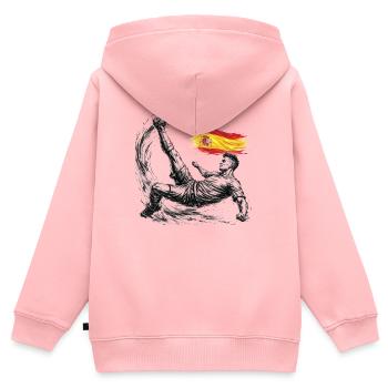 Fußball Fallrückzieher Spanien Style - Kinder Premium Organic Zip Hoodie - Rosa - Hinten - AI Model Kid Female (0cm)