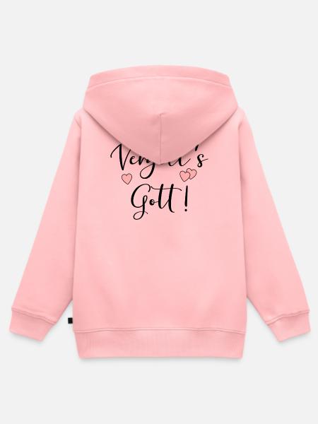 Christlich Danke Gott - Kinder Premium Organic Zip Hoodie - Rosa