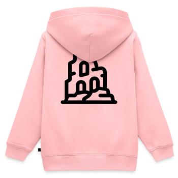 ruines - Sweat Premium à capuche zippé enfant bio - rose - Dos - AI Model Kid Female (0cm)