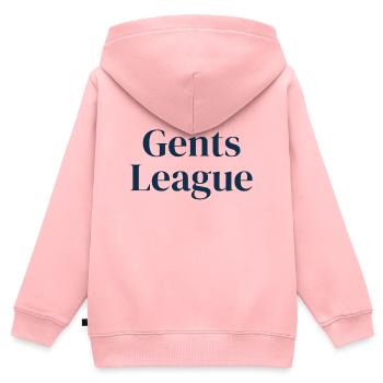 Gents League - Kinder Premium Organic Zip Hoodie - Rosa - Hinten - AI Model Kid Female (0cm)