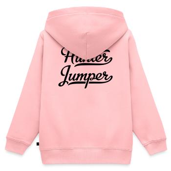 Hunter Jumper - Kids Premium Organic Zip-up Hoodie - rose - Back - AI Model Kid Female (0cm)