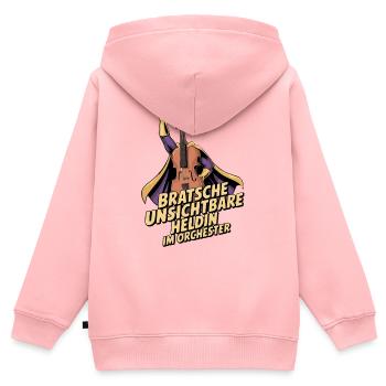 Bratsche - Unsichtbare Heldin Im Orchester - Kinder Premium Organic Zip Hoodie - Rosa - Hinten - AI Model Kid Female (0cm)