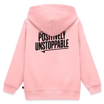 Absolut unaufhaltsam - Kinder Premium Organic Zip Hoodie - Rosa - Hinten - AI Model Kid Female (0cm)