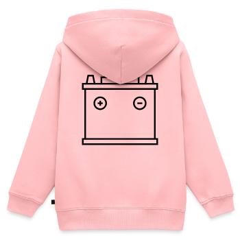 Autobatterie - Kinder Premium Organic Zip Hoodie - Rosa - Hinten - AI Model Kid Female (0cm)
