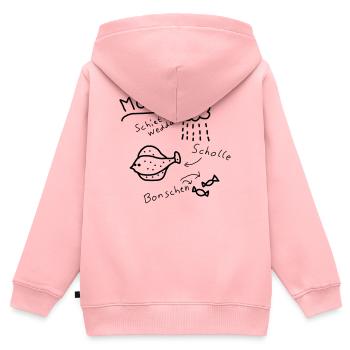 moin norddeutsch typisch plattdeutsch - Kinder Premium Organic Zip Hoodie - Rosa - Hinten - AI Model Kid Female (0cm)