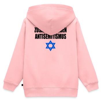 zusammen gegen antisemitism - Kinder Premium Organic Zip Hoodie - Rosa - Hinten - AI Model Kid Female (0cm)
