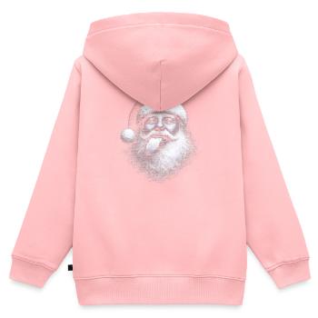 Schwarzweiß Santa Zunge - Kinder Premium Organic Zip Hoodie - Rosa - Hinten - AI Model Kid Female (0cm)