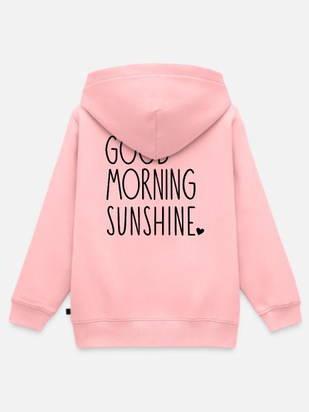 Guten Morgen, Sonnenschein. - Kinder Premium Organic Zip Hoodie - Rosa