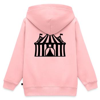 Zirkuszelt Manege Event Logo - Kinder Premium Organic Zip Hoodie - Rosa - Hinten - AI Model Kid Female (0cm)