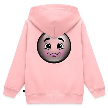 Niedliche Schwarze Blase - Kinder Premium Organic Zip Hoodie - Rosa - Hinten - AI Model Kid Female (0cm)