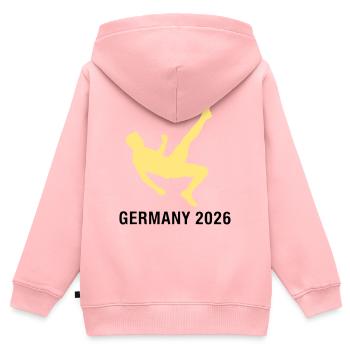 Fußballer 2026 Deutschland Fan - Kinder Premium Organic Zip Hoodie - Rosa - Hinten - AI Model Kid Female (0cm)