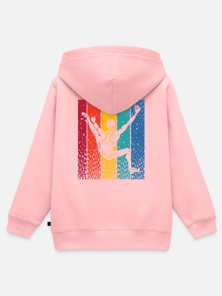 Boulderer Boulder Bouldern - Kinder Premium Organic Zip Hoodie - Rosa