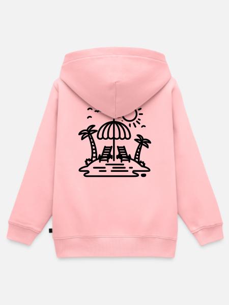 Strand - Kinder Premium Organic Zip Hoodie - Rosa