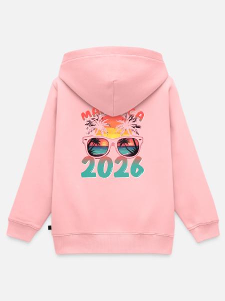 Mallorca 2026 - Kinder Premium Organic Zip Hoodie - Rosa