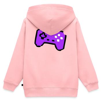  Schräger Retro Controller Gamer - Kinder Premium Organic Zip Hoodie - Rosa - Hinten - AI Model Kid Female (0cm)