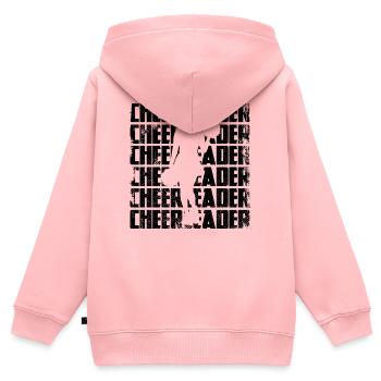 Cheerleader - Kinder Premium Organic Zip Hoodie - Rosa - Hinten - AI Model Kid Female (0cm)