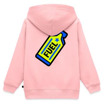 Fuel Energy Gel Ausdauer Sport - Kinder Premium Organic Zip Hoodie - Rosa - Hinten - AI Model Kid Female (0cm)