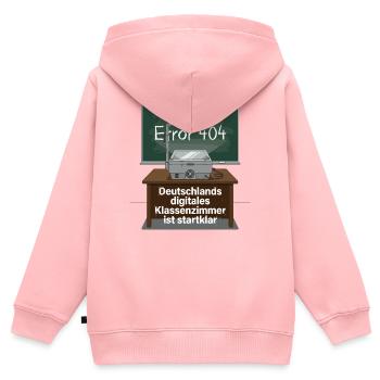 Germany's digital classroom is ready to go - Kids Premium Organic Zip-up Hoodie - rose - Back - AI Model Kid Female (0cm)
