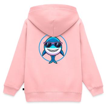 Stylish Shark Sonnenbrille - Kinder Premium Organic Zip Hoodie - Rosa - Hinten - AI Model Kid Female (0cm)