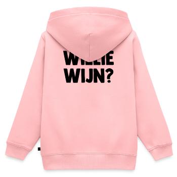 Willie Wijn ? - Pays-Bas Pays-Bas - Sweat Premium à capuche zippé enfant bio - rose - Dos - AI Model Kid Female (0cm)