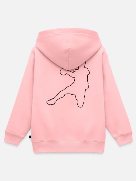 Handball - Kinder Premium Organic Zip Hoodie - Rosa