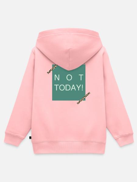 NOT TODAY! Leoparden Akzent - Kinder Premium Organic Zip Hoodie - Rosa