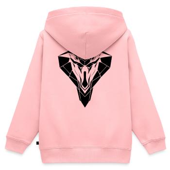 Kobra Style – Gefahr & Eleganz - Kinder Premium Organic Zip Hoodie - Rosa - Hinten - AI Model Kid Female (0cm)