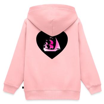 Segeln - Kinder Premium Organic Zip Hoodie - Rosa - Hinten - AI Model Kid Female (0cm)