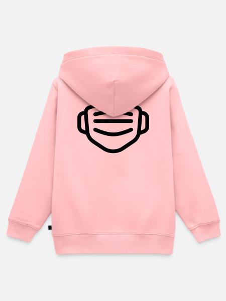 Maske - Kinder Premium Organic Zip Hoodie - Rosa