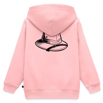 Safari Hat - Kids Premium Organic Zip-up Hoodie - rose - Back - AI Model Kid Female (0cm)