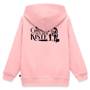 Cajon Groove Aus Der Kiste - Percussion - Kinder Premium Organic Zip Hoodie - Rosa - Hinten - AI Model Kid Female (0cm)