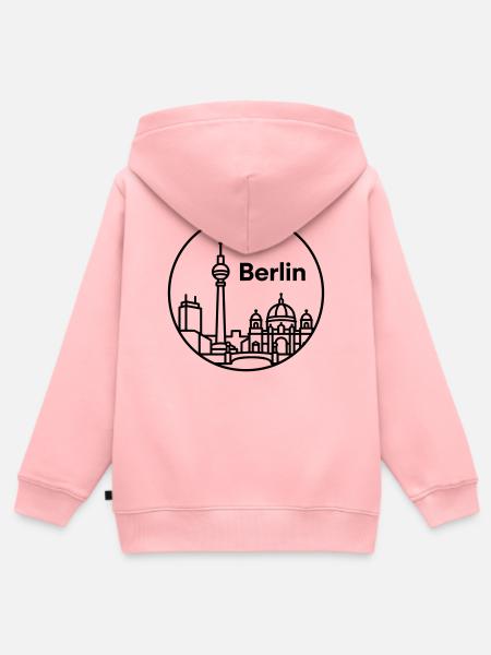 Berlin - Kinder Premium Organic Zip Hoodie - Rosa