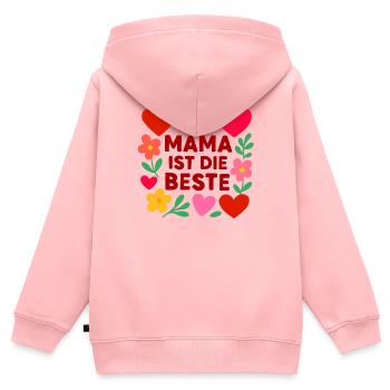 Mama ist die Beste  - Kinder Premium Organic Zip Hoodie - Rosa - Hinten - AI Model Kid Female (0cm)
