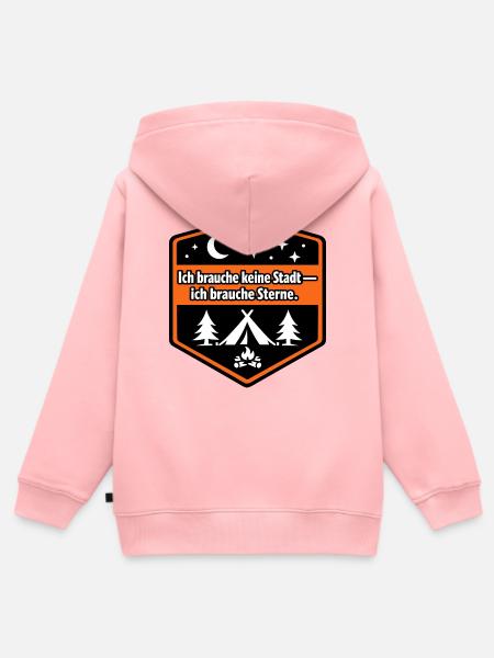 Camper Van, Kastenwagen, Wohnmobil - Kinder Premium Organic Zip Hoodie - Rosa