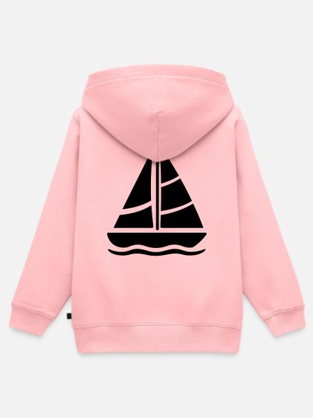 Segelschiff - Kinder Premium Organic Zip Hoodie - Rosa