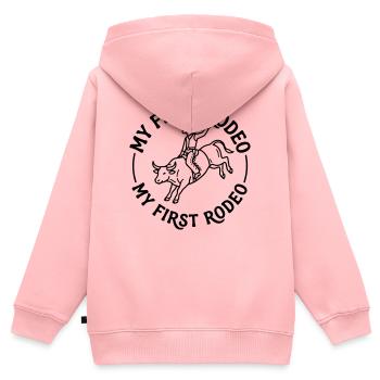 Rodéo - Sweat Premium à capuche zippé enfant bio - rose - Dos - AI Model Kid Female (0cm)