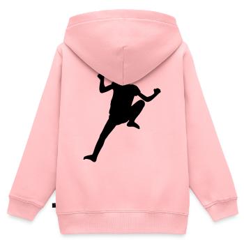 Spider Climber Boy – Kletterabenteuer - Kinder Premium Organic Zip Hoodie - Rosa - Hinten - AI Model Kid Female (0cm)