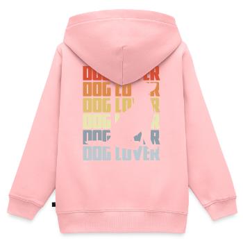 Vintage Hundebesitzer - Kinder Premium Organic Zip Hoodie - Rosa - Hinten - AI Model Kid Female (0cm)