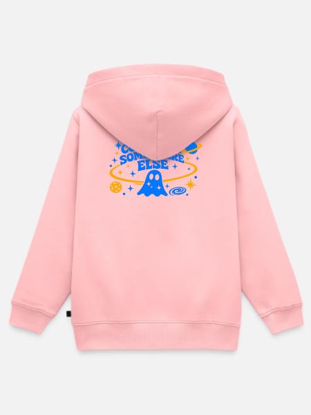 CURRENTLY SOMEWHERE ELSE - Kinder Premium Organic Zip Hoodie - Rosa