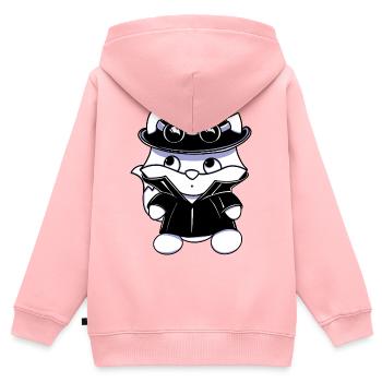Kleiner Detektiv  - Kinder Premium Organic Zip Hoodie - Rosa - Hinten - AI Model Kid Female (0cm)