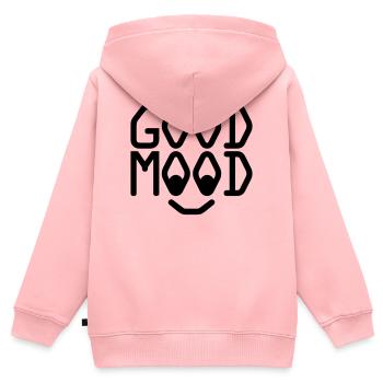 Bonne humeur - Sweat Premium à capuche zippé enfant bio - rose - Dos - AI Model Kid Female (0cm)