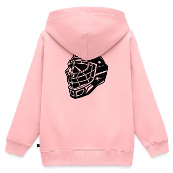 Masque de gardien - Sweat Premium à capuche zippé enfant bio - rose - Dos - AI Model Kid Female (0cm)