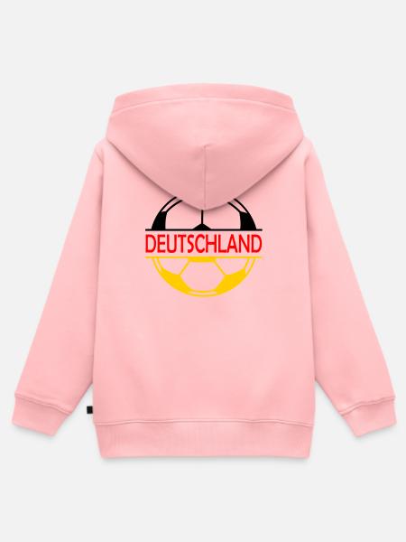 Deutschland Fußball - Kinder Premium Organic Zip Hoodie - Rosa