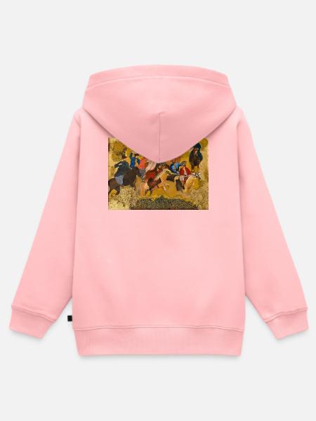 Buzkashi - Das traditionelle Reiterspiel - Kinder Premium Organic Zip Hoodie - Rosa