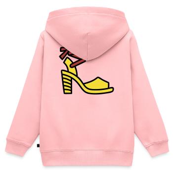 High Heel Schuh Mode Italien Fashionista - Kinder Premium Organic Zip Hoodie - Rosa - Hinten - AI Model Kid Female (0cm)