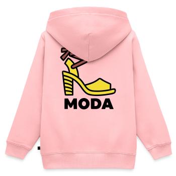 High Heel Schuh Moda Italien Mode Urlaub - Kinder Premium Organic Zip Hoodie - Rosa - Hinten - AI Model Kid Female (0cm)