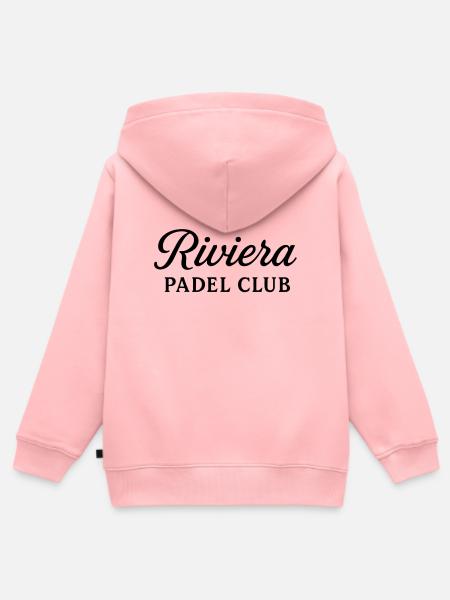 Riviera Padel Club Logo - Kinder Premium Organic Zip Hoodie - Rosa